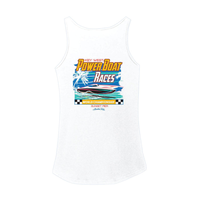 Power Boat Races Women's Tank Top - White