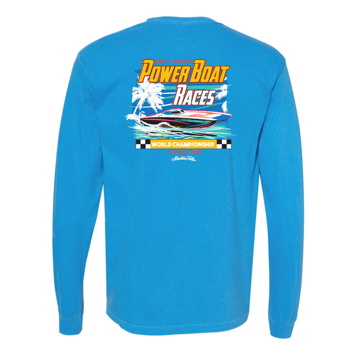Power Boat Races Tee - Caribbean Blue