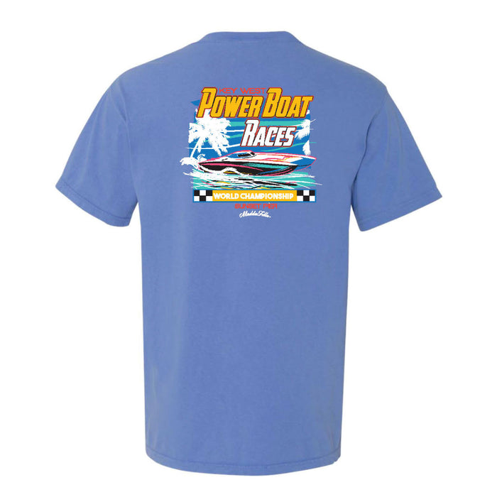 Power Boat Races SS Tee - Ocean Blue