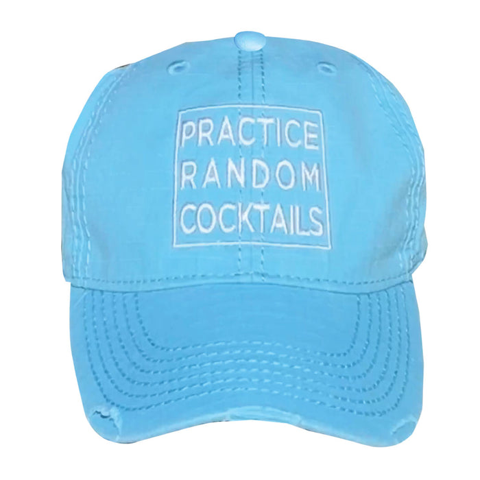 Distressed Cap - Practice Random Cocktails - Aqua