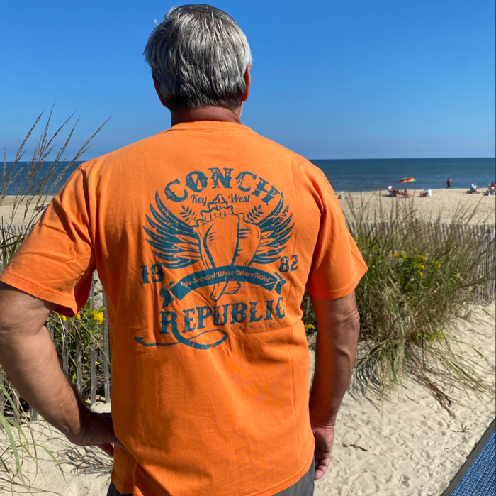 Excursion Tee - Conch Republic - Orange Peel