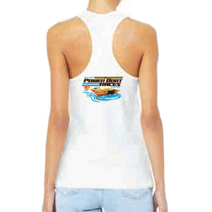 White Power Boat Race Women's Tank