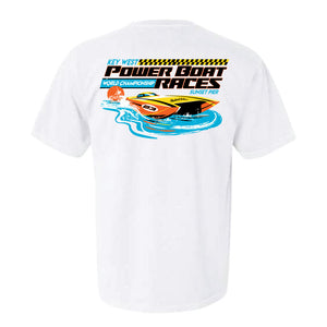 White Power Boat Race Tee