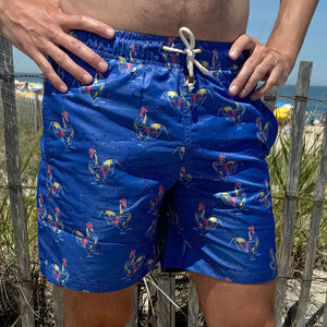 Rooster Print Sandbar Swim Trunk - 7
