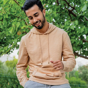 Khaki Dockside Slub Hoodie