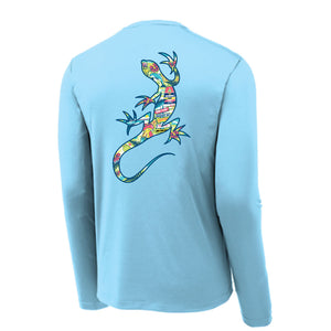 Light Blue LS UPF Tee - Iguana