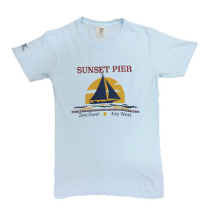 Light Blue Sunset Sail Tee