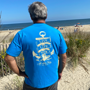Marine Short Sleeve Graphic Tee - Live Life Now