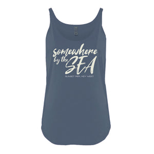 Heathered Navy Women's Tank - Somewhere by the Sea
