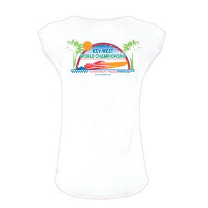 White Women's V-Neck Key West World Championship